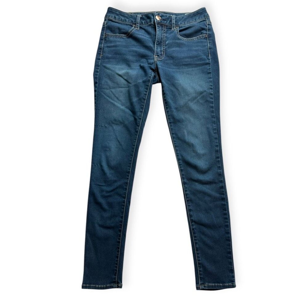 AMERICAN EAGLE AEO Women’s Medium Blue Wash Super Super Stretch Jegging Size 6